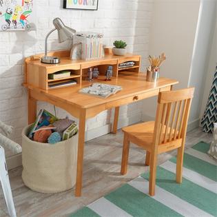 Kidkraft Avalon Kids Desk With Hutch And Chair In Natural