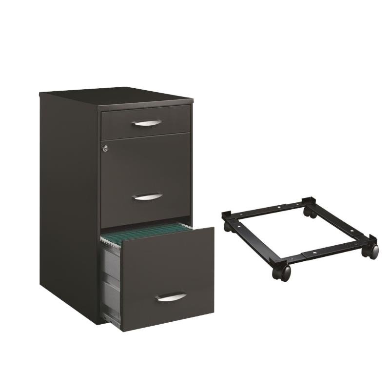 Hirsh Industries Llc 2 Piece File Cabinet In Charcoal And