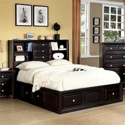 King Oak Bookcase Headboard