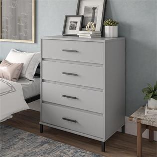 Ameriwood Home Brewer 4 Drawer Dresser In Gray