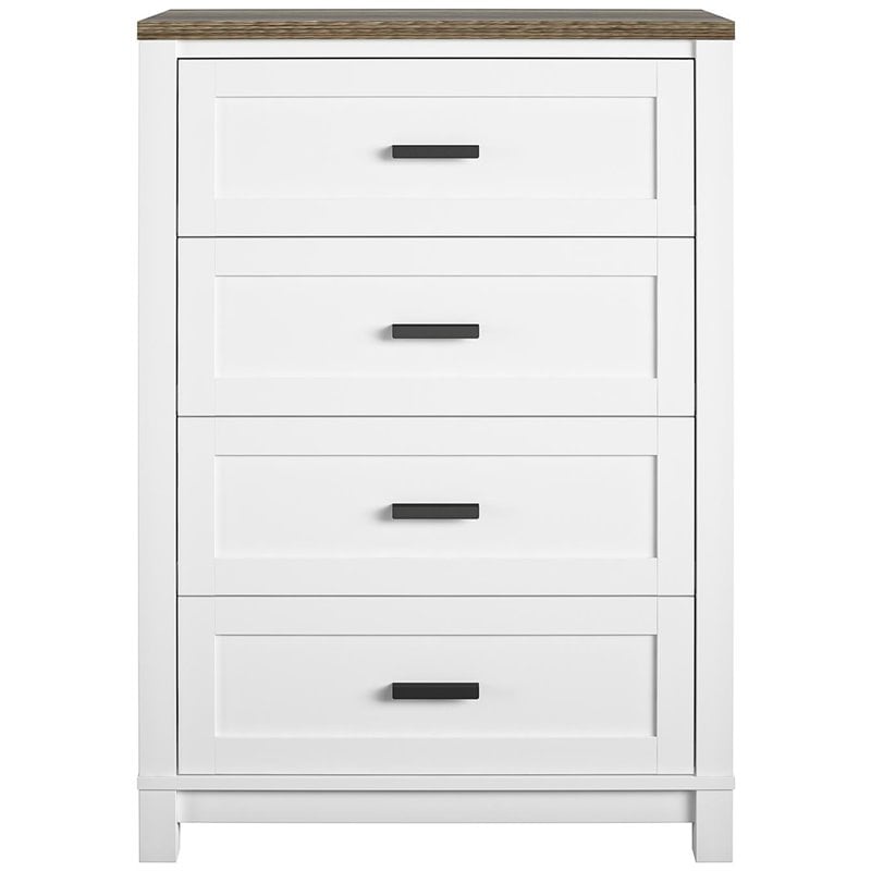 Ameriwood Home Chapel Hill 4 Drawer Dresser In White