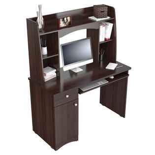 Inval America Inval Jansee Espresso Computer Desk With Hutch