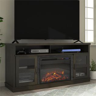 Ameriwood Home Ayden Park Fireplace Tv Stand Up To 65 In Black Oak