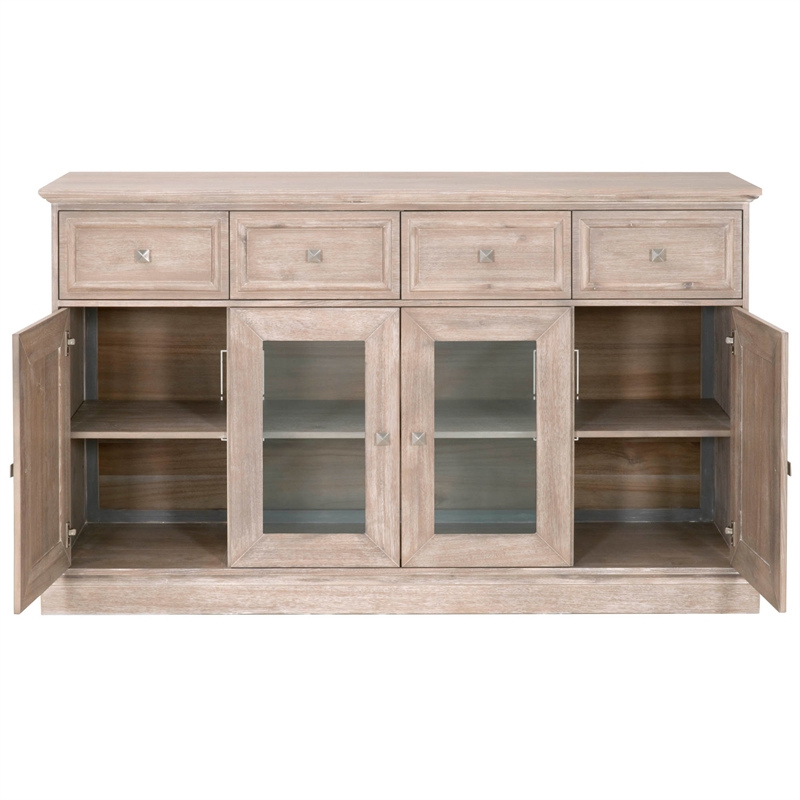 Star International Furniture Hudson Media Sideboard In Natural Gray