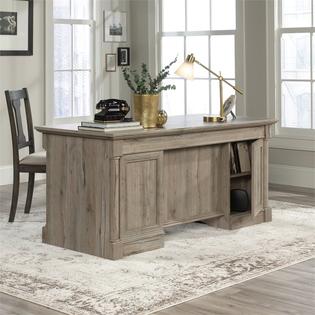 Sauder Palladia Contemporary Wood Executive Desk In Split Oak