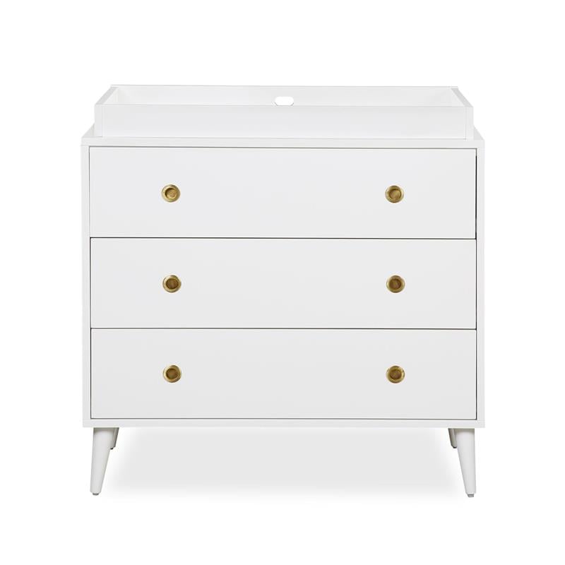 Dorel Novogratz Harper Baby Changing Table Dresser Topper In White