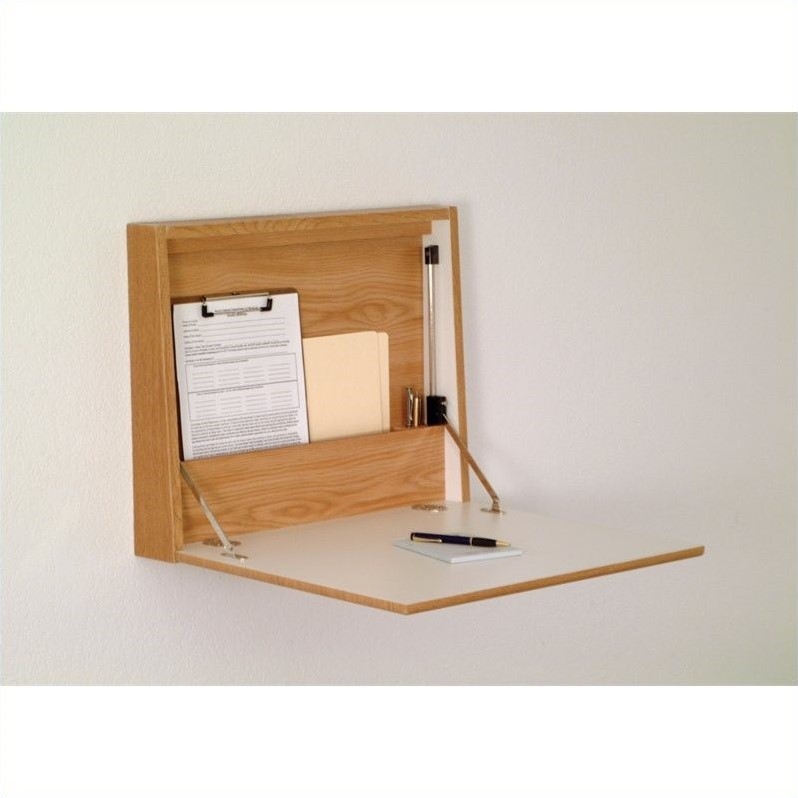Wooden Mallet FoldinAway Wall Desk in Oak Wooden Mallet FoldinAway Wall Desk in Oak