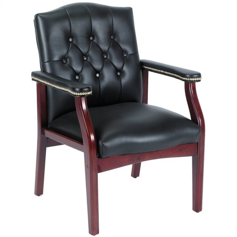 boss boss wingback traditional guest chair
