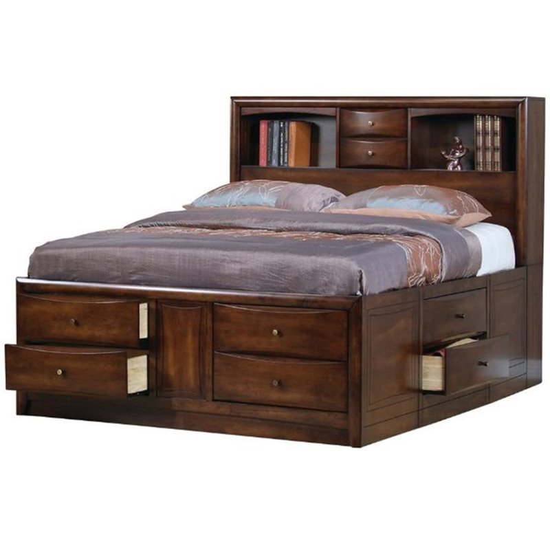 King Platform Storage Bed Frame Coaster Wooden Storage Platform Bed King 87 5 In L X 81 W