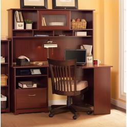Bush Furniture Vantage Corner Desk Harvest Cherry