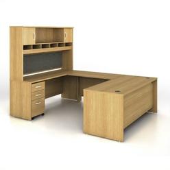 Whalen Furniture Golden Oak Cambria Computer Return Desk