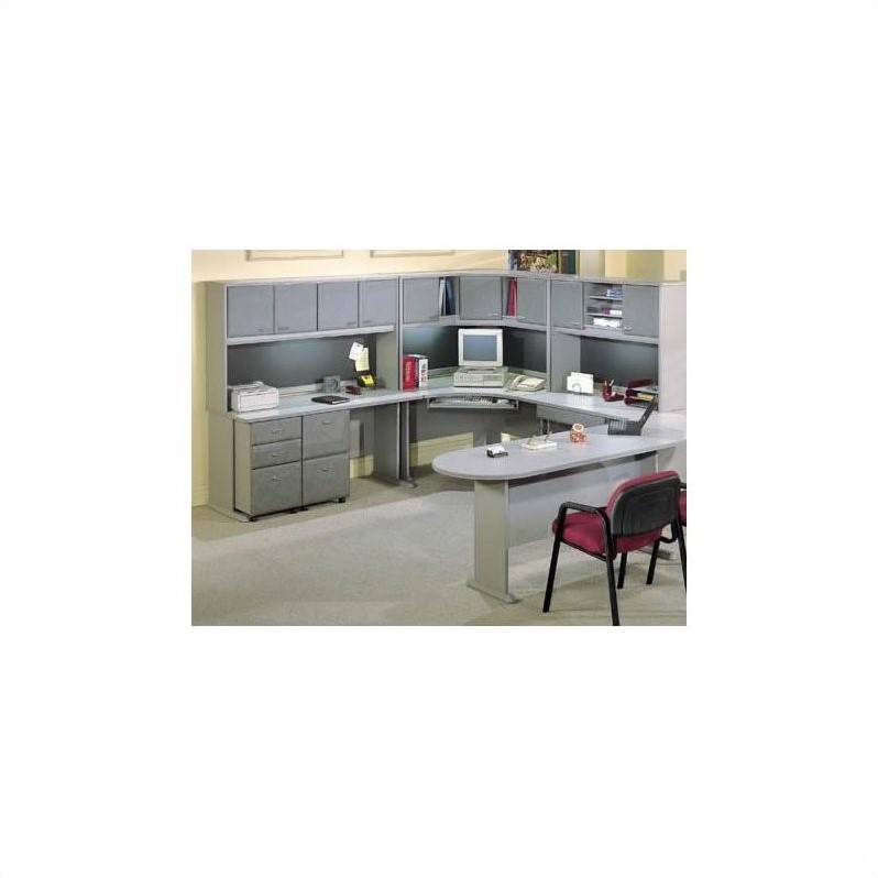 Bbf Bush Business Series A 7 Piece L Shape Corner Hutch Desk Set