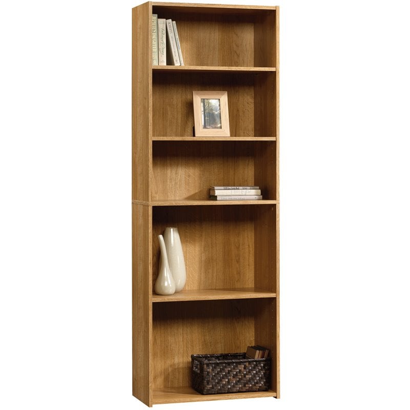 Sauder Beginnings 5 Shelf Bookcase In Highland Oak Sauder Beginnings 5 Shelf Bookcase In Highland Oak Alternate Image