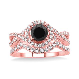 Jeenjewels Infinity 2 Carat Round Diamond Wedding Ring Set For Women