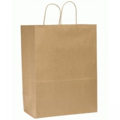 Duro Paper Bag Manufacturing, Company BAG TRAVELER HANDLE KRAFT 60LB Duro Paper Bag Manufacturing, Company BAG TRAVELER HANDLE KRAFT 60LB