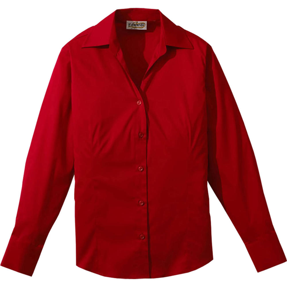 Edwards 5034 Women's V-Neck Soft Collar Tailored Blouse