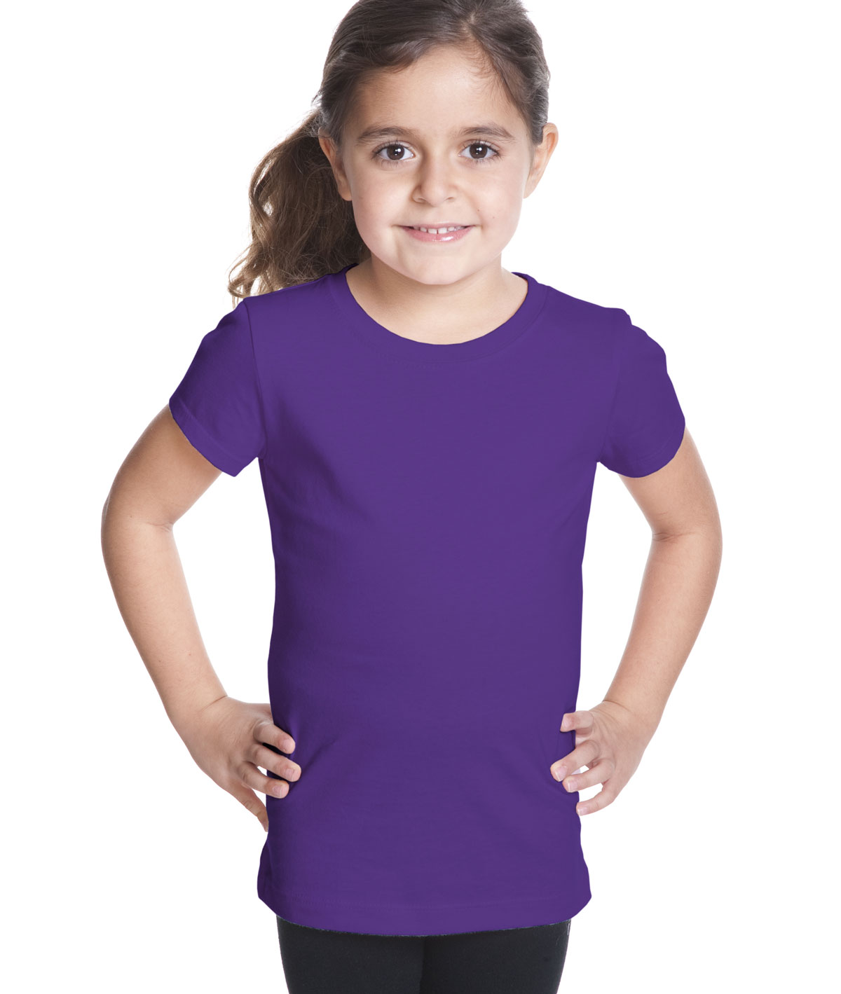 Next Level NL3710 Girl's Extreme Softness Ribbed Crewneck T-Shirt