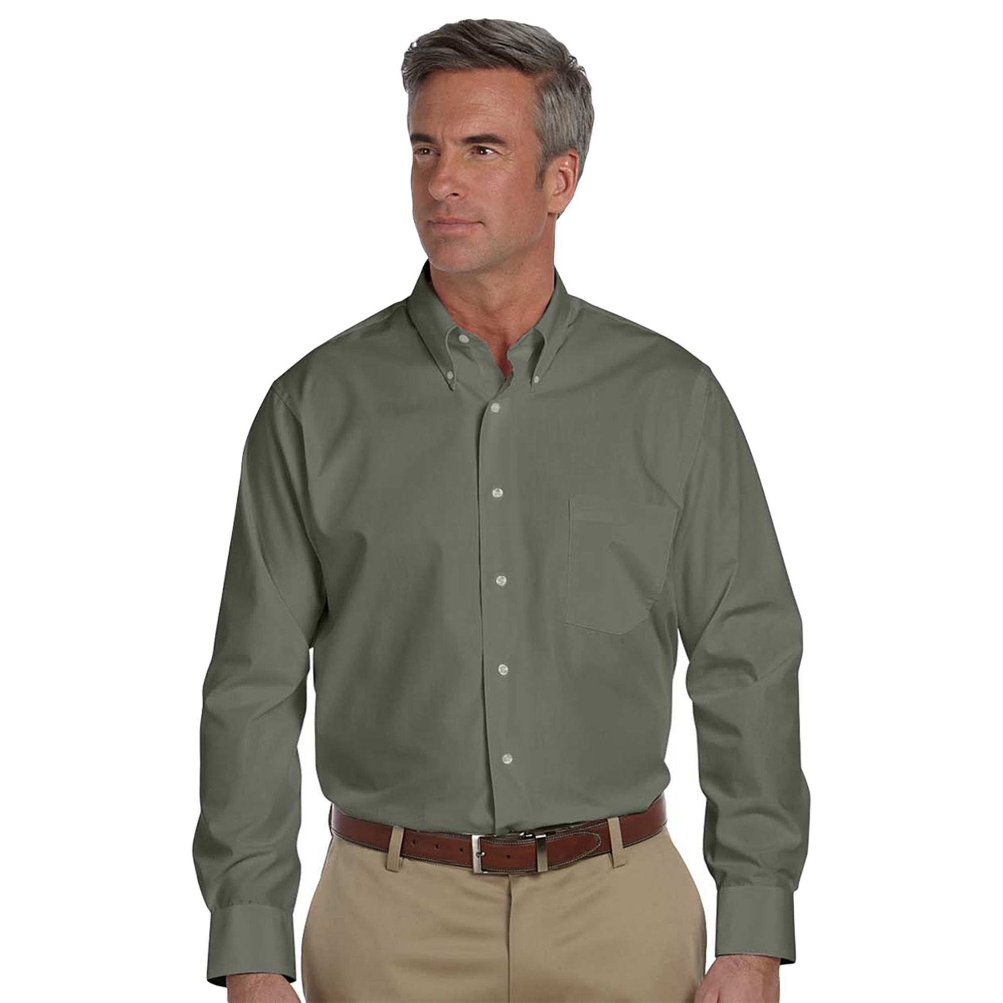 Van Heusen 13V0113 Men's Comfort ButtonDown Collar Poplin Shirt