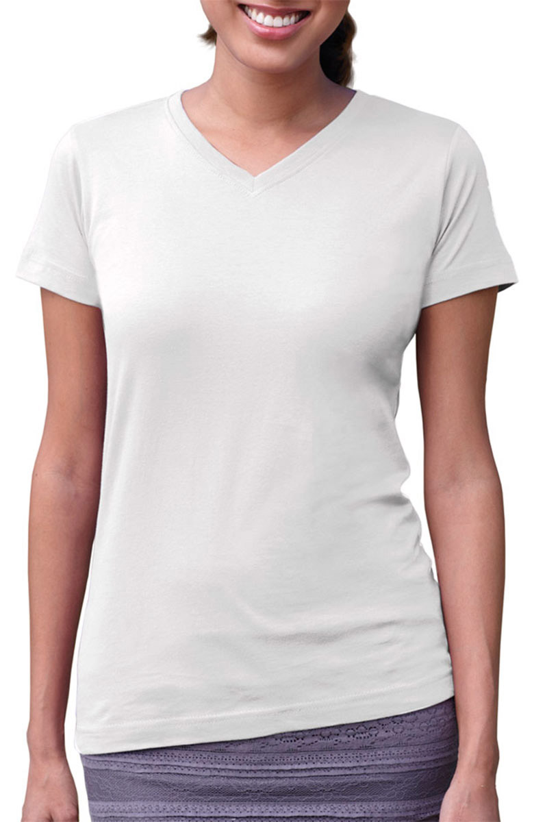 LAT 3507 Women's Fashionable V-Neck Longer Length T-Shirt