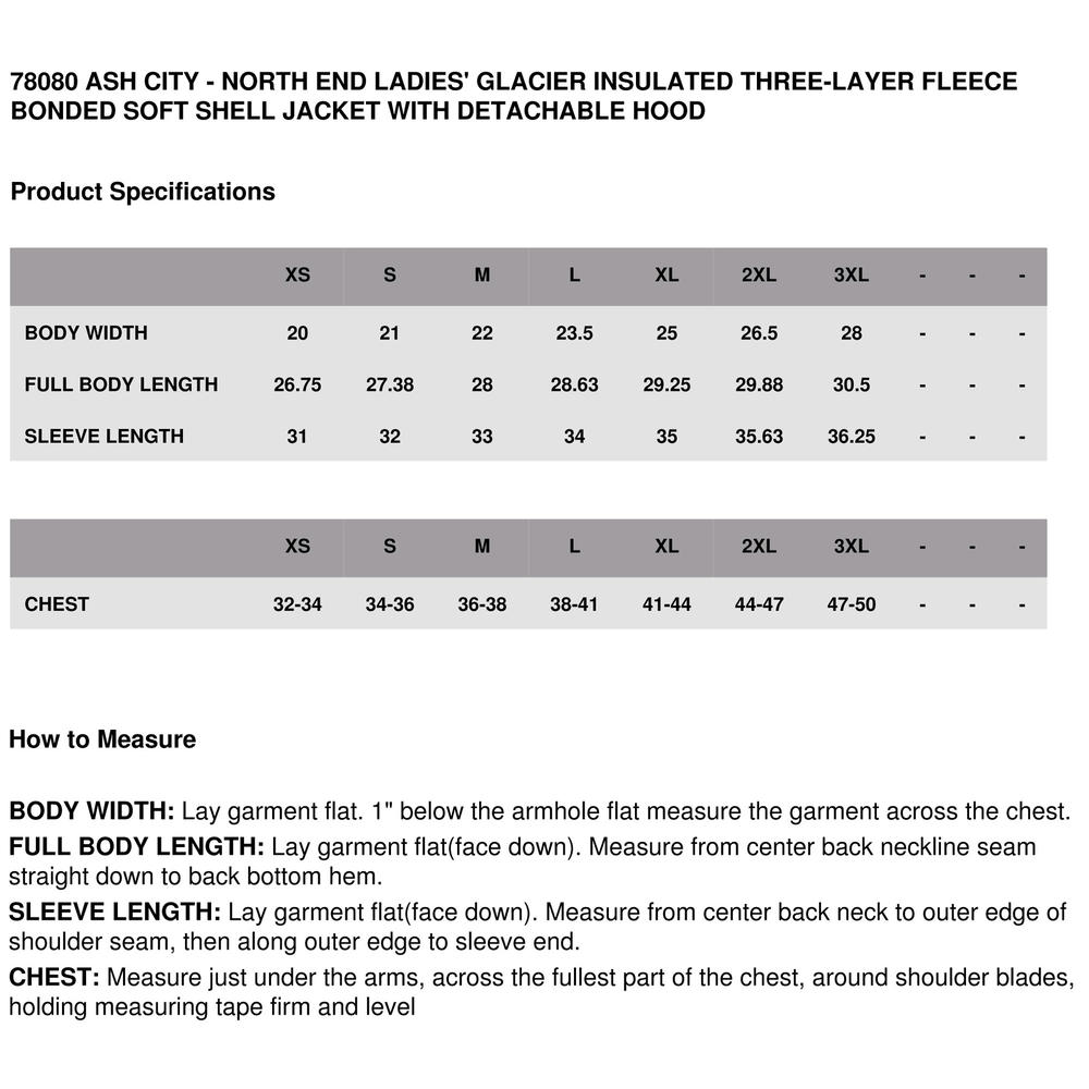 north end 78080 women s insulated hood fleece soft shell soft shell jacket size chart