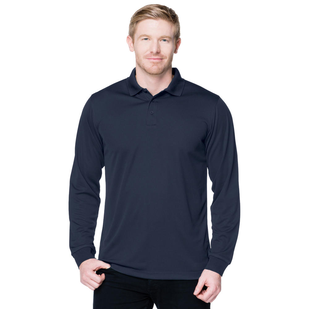 Tri-Mountain Men's 100% Polyester Long Sleeve Featuring Moisture ...
