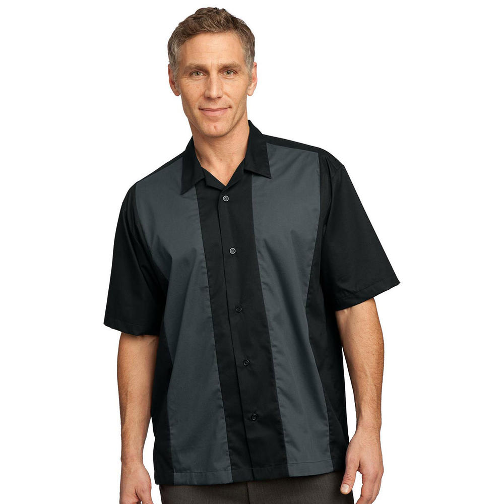 Port Authority S300 Men S Open Collar Short Sleeve Match Buttons Retro Camp Shirt Port Authority S300 Men S Open Collar Short Sleeve Match Buttons Retro Camp Shirt