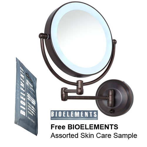 Zadro Products Inc Oil Rubbed Bronze Ledw810 Led Lighted Zadro Products Inc Oil Rubbed Bronze Ledw810 Led Lighted Wall Mounted Makeup Mirror With Free Bioelements Skin Care Sample