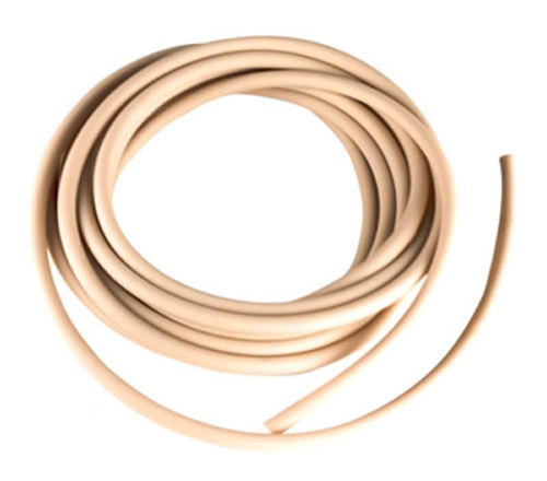 Gordon Glass Co. Soft High-Flex Beige Rubber Tubing for Food, Beverage and Dairy Applications - Inner Diameter 5/8" - Outer Diameter 7/8" - 50 ft