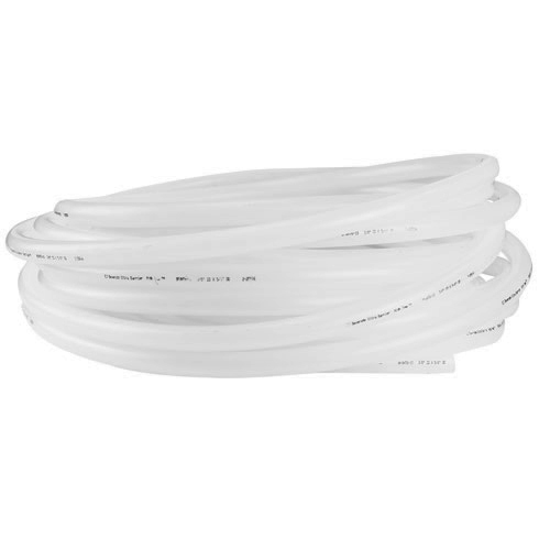 Gordon Glass Co. Soft Flexible White Gum Rubber Tubing for Food and Beverage Applications - Inner Diameter 2" - Outer Diameter 2-1/2" - 25 ft