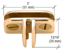 Gordon Glass Co. CRL Brass Three-Way 90 Degree Adjustable Shelf Connector for 1/8", 3/16" and 7/32" Glass