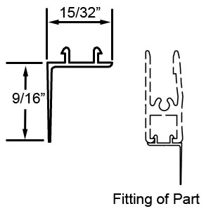 Technologylk Two Pronged Shower Vinyl Sweep And Seal 32 1 2