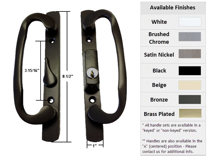 Gordon Glass Co Sliding Patio Door Handle Set