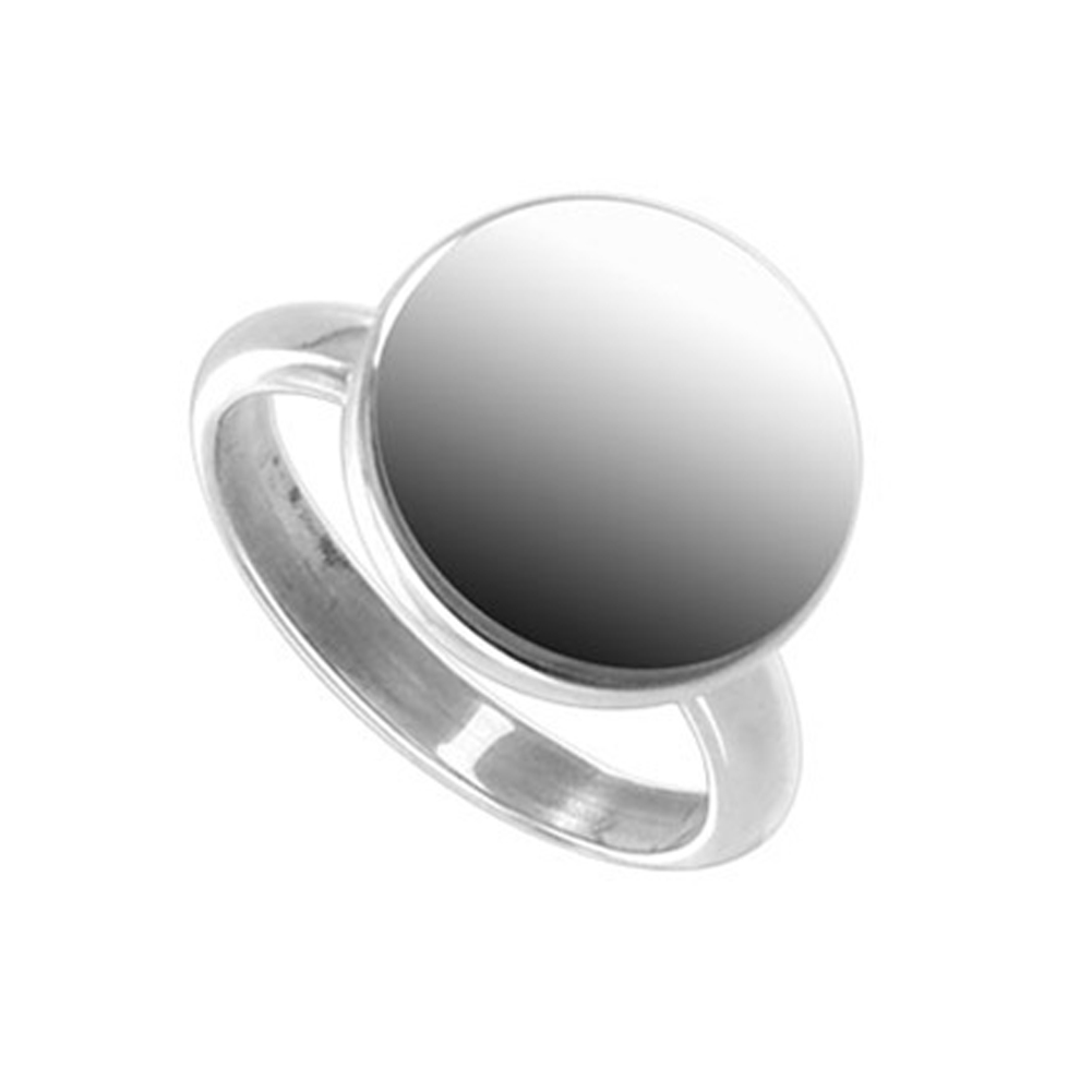 Gem Avenue 925 Sterling Silver 14mm Round Engravable Ring