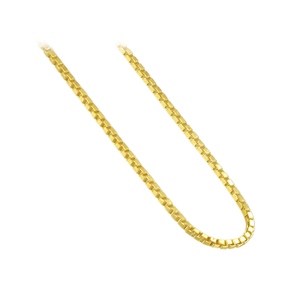 Gem Avenue 14k Gold over Sterling Silver Vermeil 1mm Box Chain Necklace (14" - 30" Available)