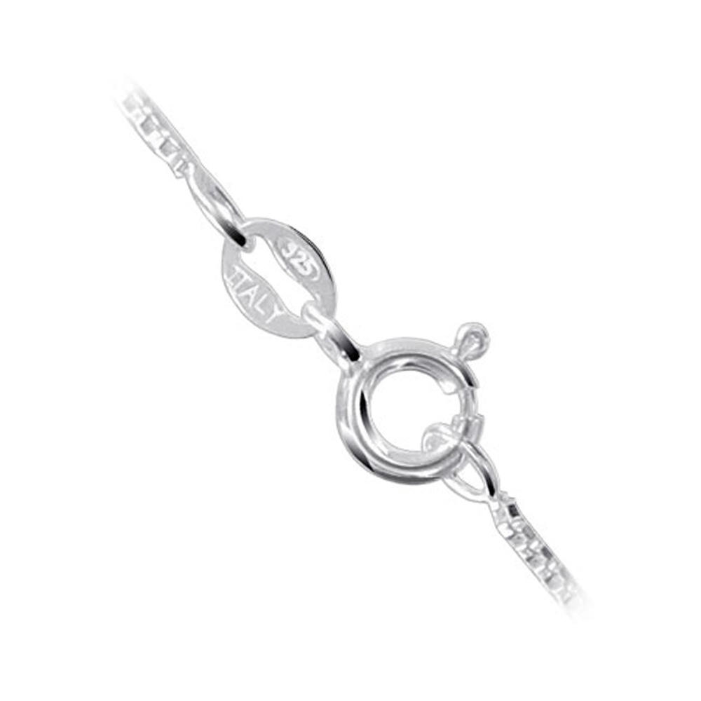 Gem Avenue 925 Sterling Silver 1mm Box Chain Ankle Bracelet Spring Ring Clasp (9" - 11" Available)
