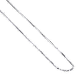 Gem Avenue Italian 925 Sterling Silver 1mm Rhoidum Plated Box Chain Necklace (16" - 24" Available)