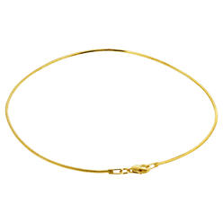 Anklets 11 In Sears Gem Avenue 14k Yellow Gold Over Sterling Silver Vermeil 1mm Diamond Cut Snake Chain Ankle