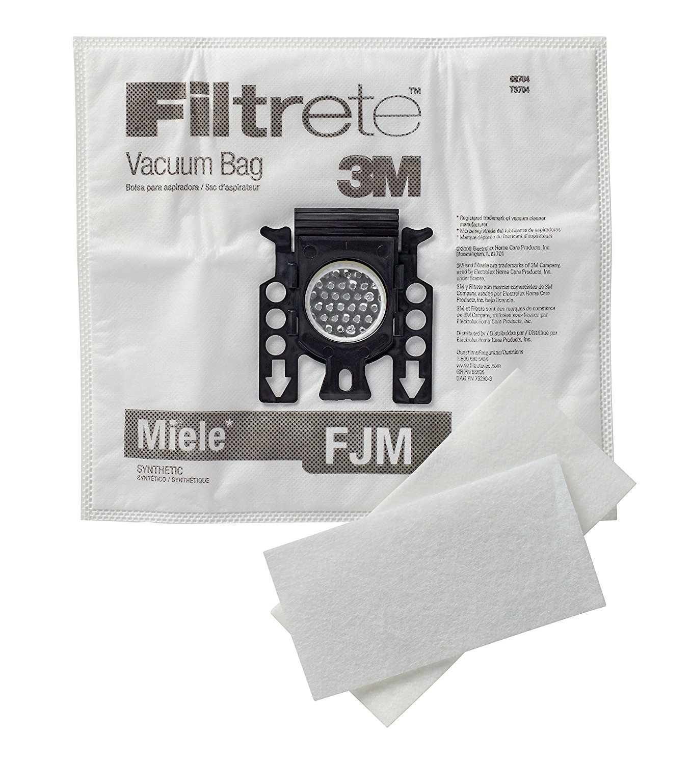 Miele FJM Synthetic Vacuum Bags and Filters by Filtrete, 10 Bags and 4 Filters