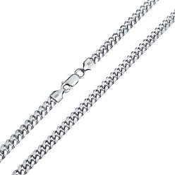 bling jewelry Solid Italy Miami Cuban Chain .925Sterling Silver Necklace 5MM 18-30"