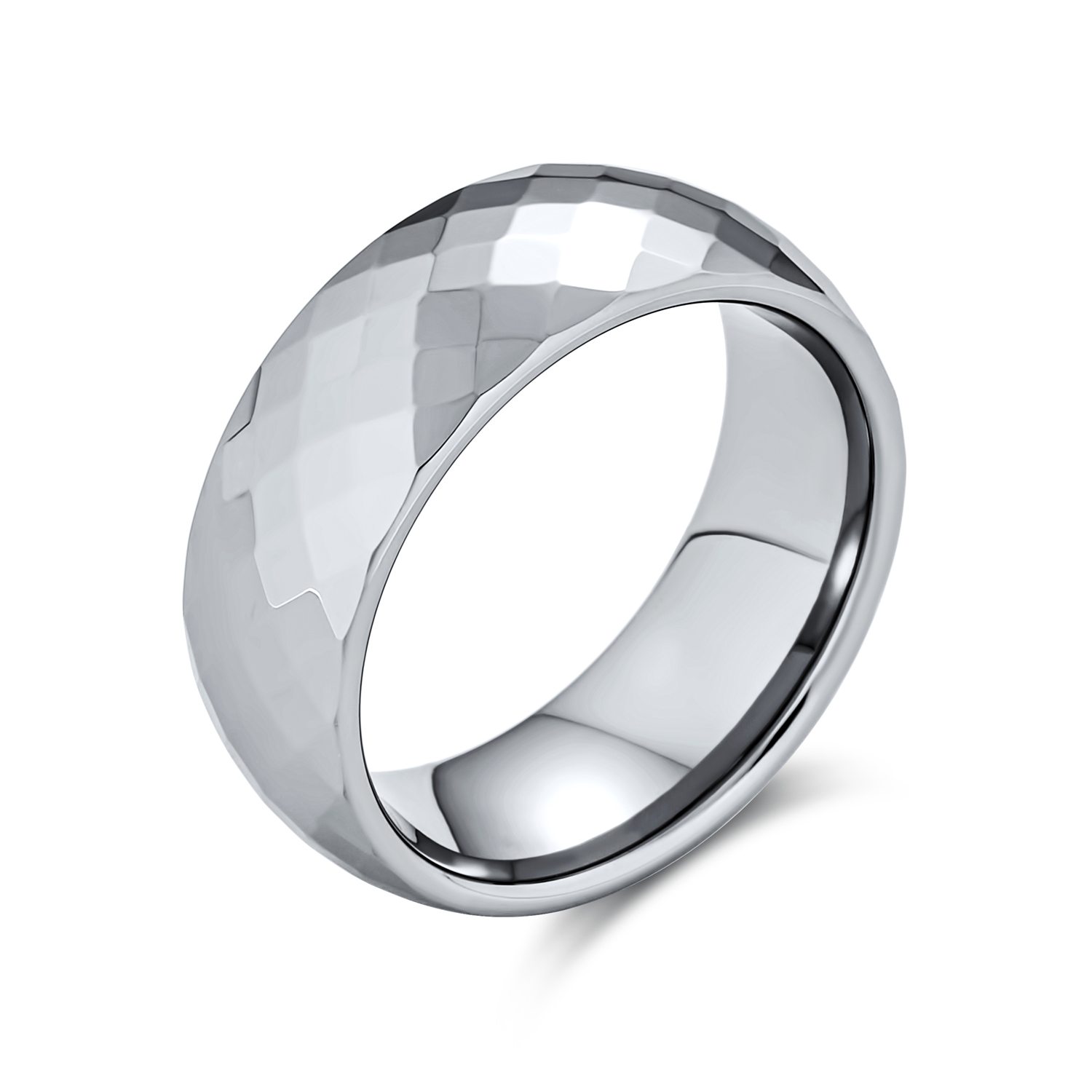 Bling Jewelry Couples Faceted Diamond Cut Wedding Band Titanium Rings For Men 8mm