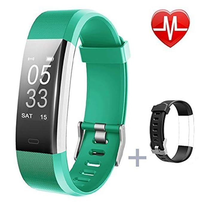 Lintelek Fitness Tracker, Heart Rate Monitor Activity Tracker with Connected GPS Tracker, Step Counter, Sleep Monitor, IP67 Wate