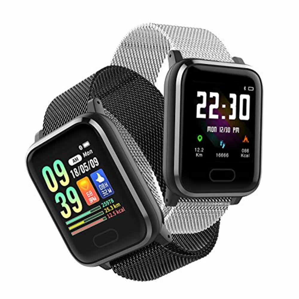 XANES Black or Silver Sport New K8 1.3'' IPS Color Touch Screen IP67 Waterproof Smart Watch Heart Rate Monitor Multiple Sports Modes