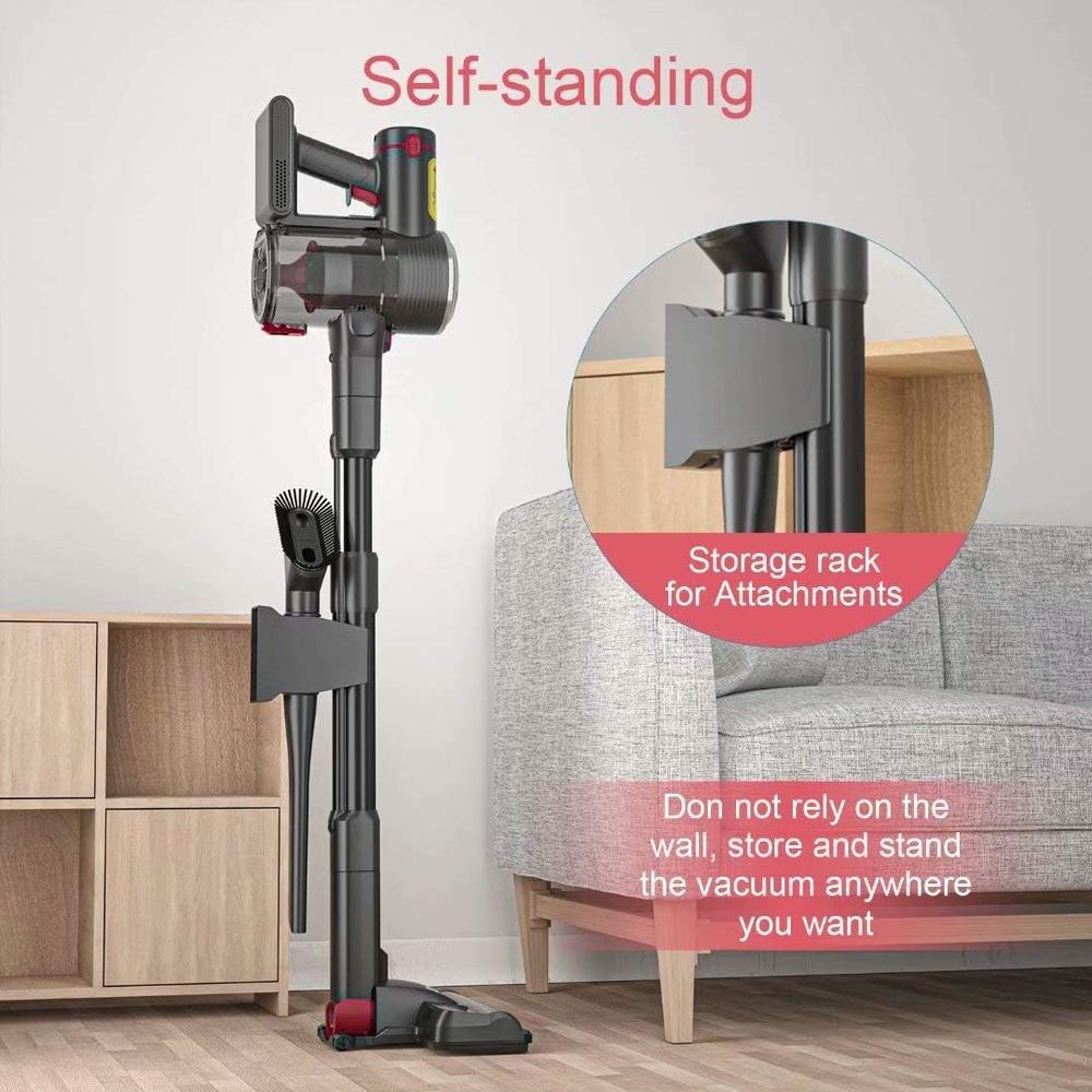 Nequare Cordless Vacuum, 26Kpa Stick Vacuum cleaner with LED Display, 9 gears Adjustable Suction, 40min Long Runtime, Brushless