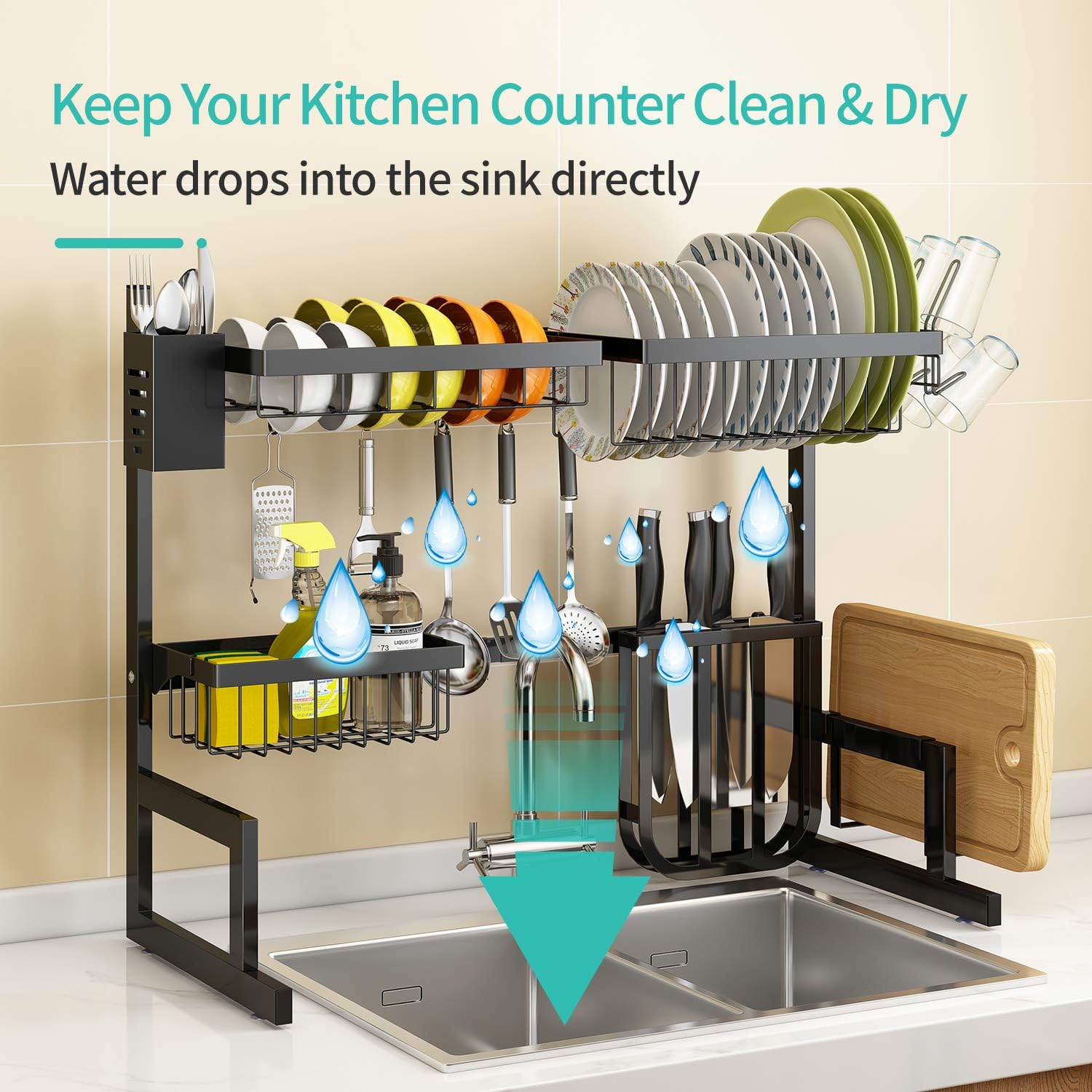MERRYBOX Over The Sink Dish Drying Rack