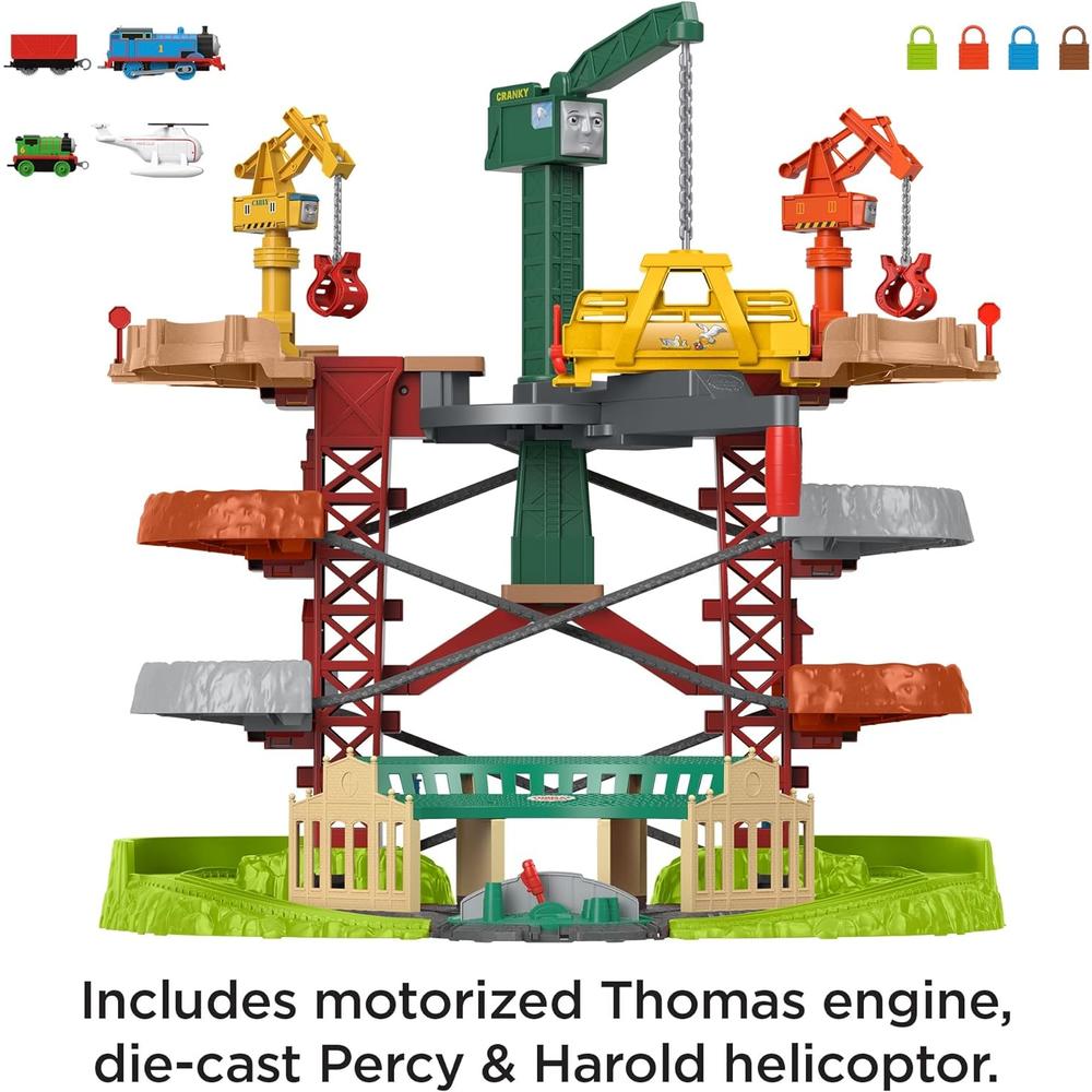 Thomas & Friends Trains & Cranes Super Tower, motorized train and track
