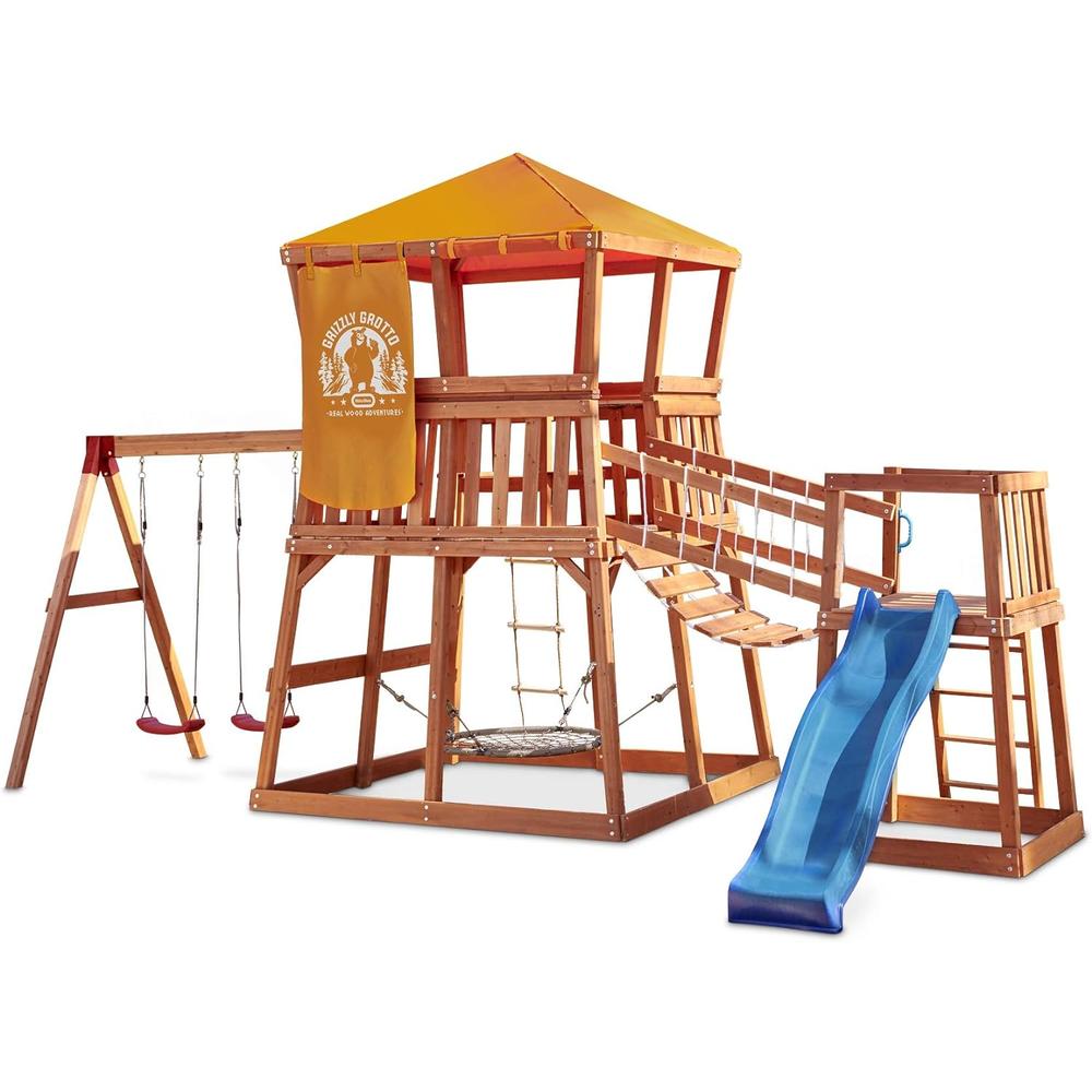 Little Tikes Real Wood Adventures Grizzly Grotto Outdoor Playset