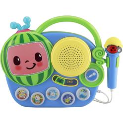 KIDdesigns eKids Auxiliary Cocomelon Toy Singalong Boombox with Microphone for Toddlers, Built-in Music and Flashing Lights, Fans of Cocome