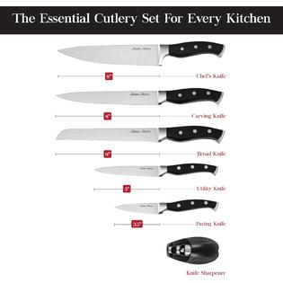 Master Maison 7-Piece Premium Kitchen Knife Set With Black Wooden