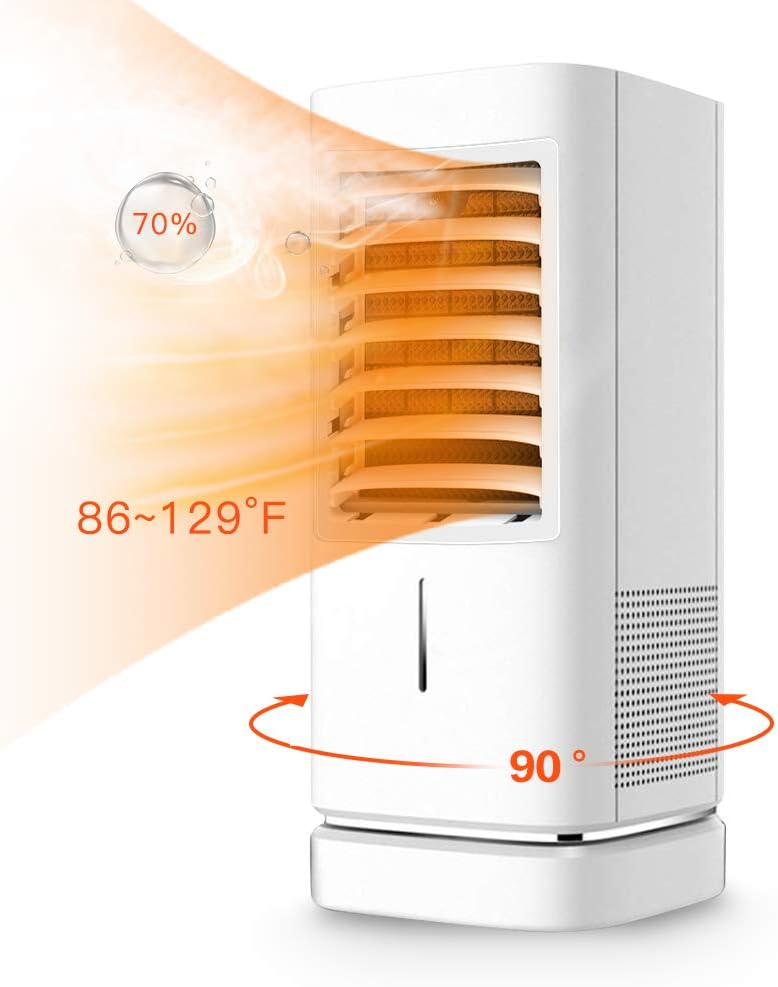 OPOLAR HOMEKB07DGFV191 Space Heater,1500W Ceramic Space Heater With  Humidifier Portable Oscillating Electric Heater 2 Mode