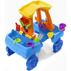 Step 2 Step2 car Wash Splash center, Kids Outdoor Water Table Toy, Pretend Play car Wash Toy, BlueOrange